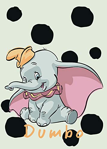 Disney Wandbild von Komar | Dumbo Dots | Kinderzimmer, Babyzimmer, Dekoration, Kunstdruck | Größe 50x70cm (Breite x Höhe) | ohne Rahmen | WB026-50x70 von Komar