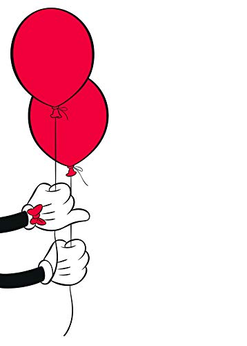 Disney Wandbild von Komar | Mickey Mouse Balloon | Kinderzimmer, Babyzimmer, Dekoration, Kunstdruck | Größe 50x70cm (Breite x Höhe) | ohne Rahmen | WB032-50x70 von Komar