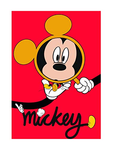 Disney Wandbild von Komar | Mickey Mouse Magnifying Glass | Kinderzimmer, Babyzimmer, Dekoration, Kunstdruck | Größe 30x40cm (Breite x Höhe) | ohne Rahmen | WB041-30x40 von Komar