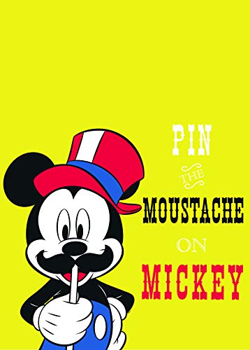 Disney Wandbild von Komar | Mickey Mouse Moustache | Kinderzimmer, Babyzimmer, Dekoration, Kunstdruck | Größe 50x70cm (Breite x Höhe) | ohne Rahmen | WB042-50x70 von Komar