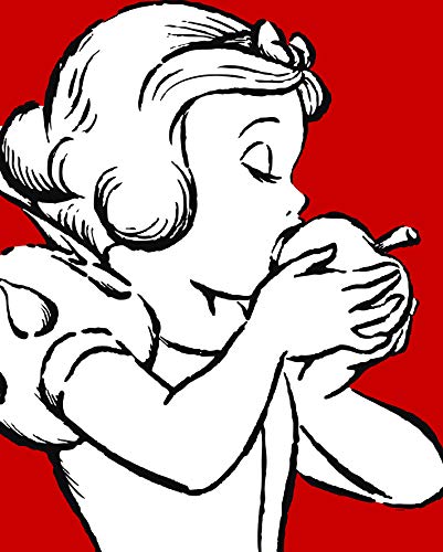 Disney Wandbild von Komar | Snow White Apple Bite | red | Kinderzimmer, Babyzimmer, Dekoration, Kunstdruck | Größe 40x50cm (Breite x Höhe) | ohne Rahmen | WB053-40x50 von Komar