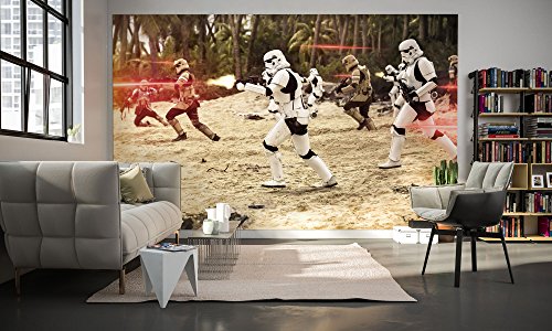 Komar Star Wars Vlies Fototapete | IMPERIAL STRIKE | 400 x 250 cm | Tapete, Wand Dekoration, Sturmtruppler, Kinderzimmer, Jugendzimmer, Weltall, Raumschiff | 011-DVD4 von Komar