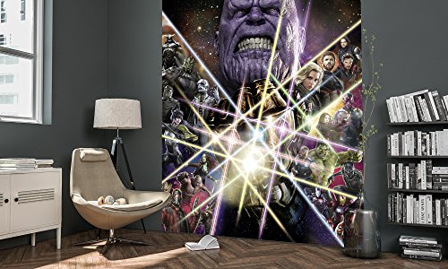 Komar 049-DVD2 Marvel Avengers Infinity WAR-200 x 250 cm-Tapete, Wand Dekoration, Superhelden-049-DVD2 Vlies Fototapete, Mehrfarbig von Komar