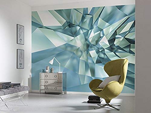 Komar Fototapete 3D CRYSTAL CAVE | 368 x 254 cm | Tapete, Wand Dekoration, Design, Abstrakt, Diamant, Glas, Schlafzimmer, Wohnzimmer | 8-879 von Komar