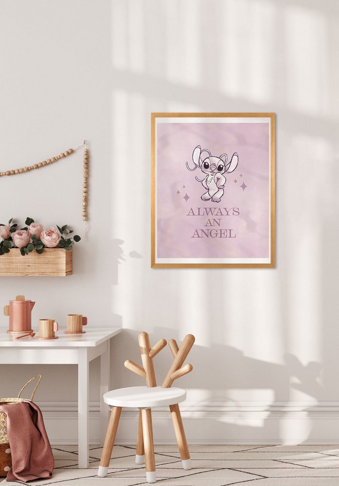 Komar Bild Stitch Always an Angel, Disney (1 St), Wandbild zur Dekoration im Kinderzimmer - ohne Rahmen von Komar