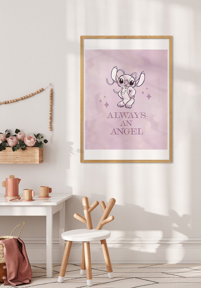 Komar Bild Stitch Always an Angel, Comic, Disney (1 St), Wandbild zur Dekoration im Kinderzimmer - ohne Rahmen von Komar