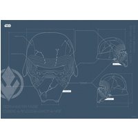 Komar Bild "Star Wars EP9 Blueprint Kylo Helmet" Star Wars 1 Stk. tlg. Wandbild zur Dekoration im Kinderzimmer - ohne Rahmen von Komar