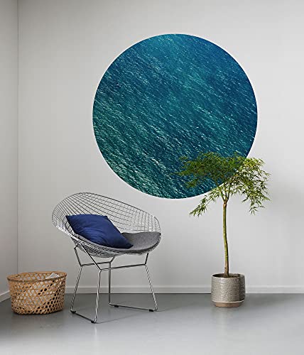 Komar DOT runde und selbstklebende Vlies Fototapete - Calm - Ø Durchmesser 125 cm - Meer, Wasser, Tapete, Wandtattoo, Schlafzimmer, Wohnzimmer, Wanddeko - D1-083 von Komar