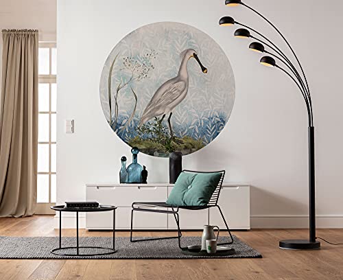 Komar DOT runde und selbstklebende Vlies Fototapete - Spoonbill - Ø Durchmesser 125 cm - Vogel, Ornithologie, Tapete, Wandtattoo, Schlafzimmer, Wohnzimmer, Wanddeko - D1-097 von Komar