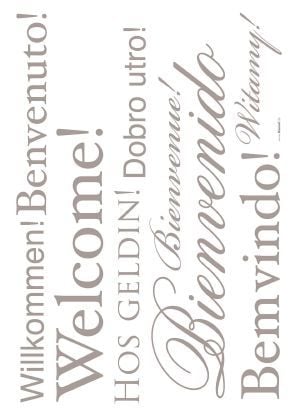 Komar Decosticker Welcome 50 x 70 cm von Komar