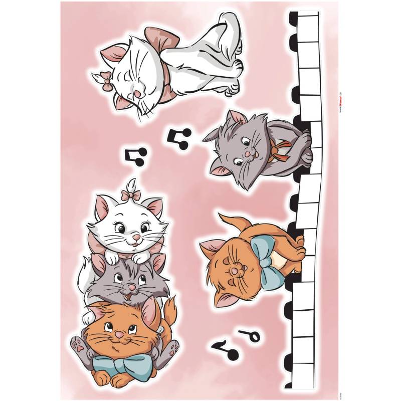Komar Deko-Sticker Aristocats Kittens 50 x 70 cm gerollt von Komar