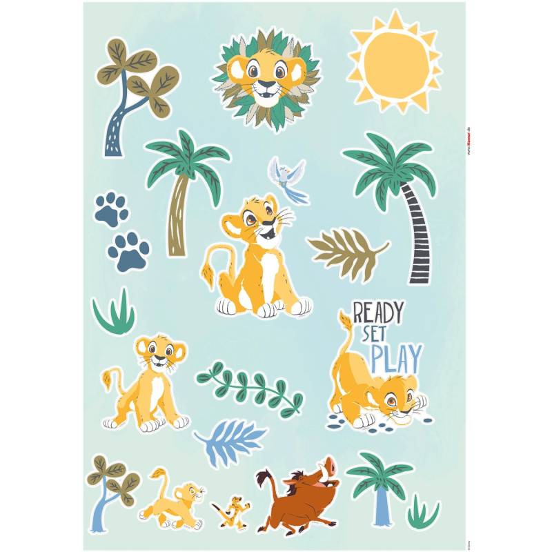 Komar Deko-Sticker Lion King Palmtrees 50 x 70 cm gerollt von Komar