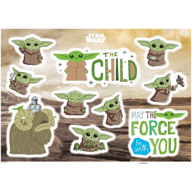 Komar Deko-Sticker Mandalorian Grogu 50 x 70 cm von Komar