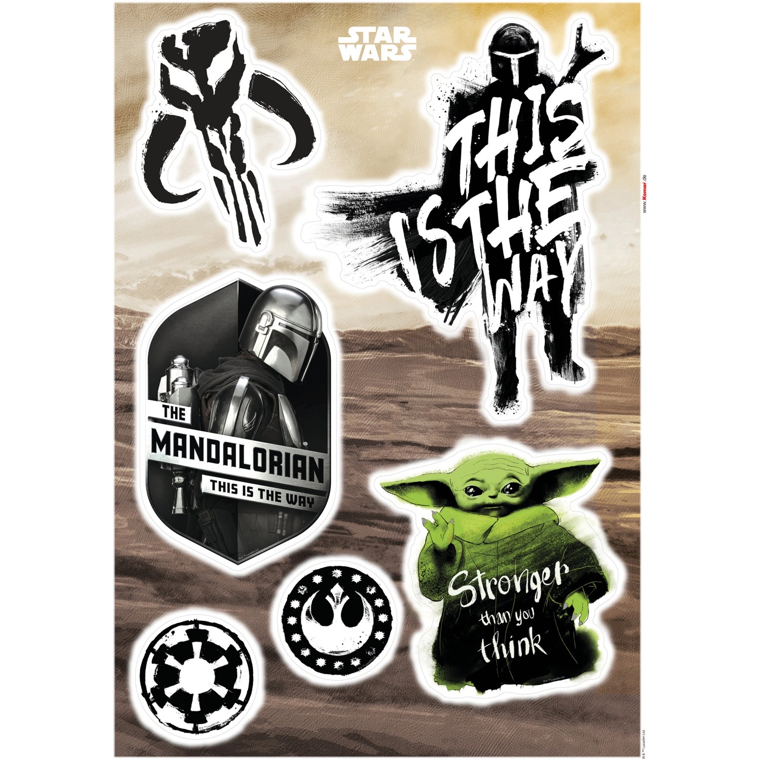 Komar Deko-Sticker Mandalorian Legend 50 x 70 cm gerollt Komar Deko-Sticker Mandalorian Legend 50 x 70 cm gerollt von Komar