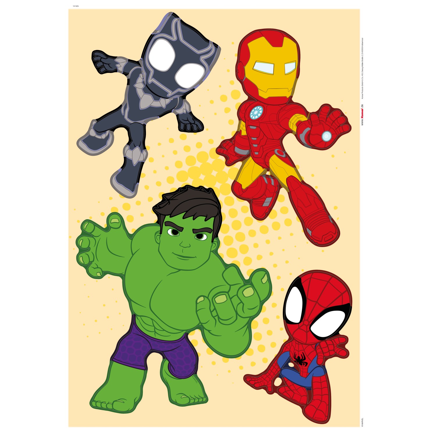 Komar Deko-Sticker Spiderman Group von Komar