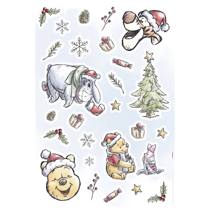 Komar Deko-Sticker Winnie Pooh Christmas 50 cm x 70 cm von Komar