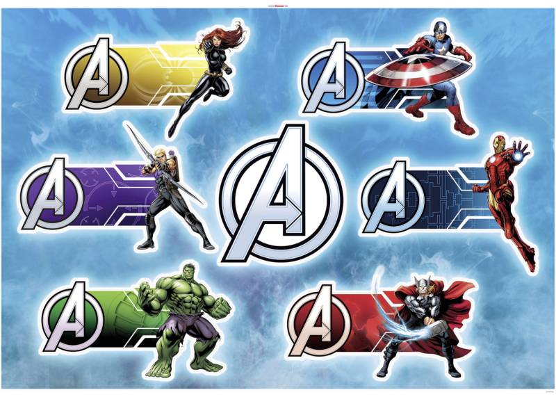 Komar Dekosticker Avengers Plates 100 x 70 cm Komar Dekosticker Avengers Plates 100 x 70 cm von Komar