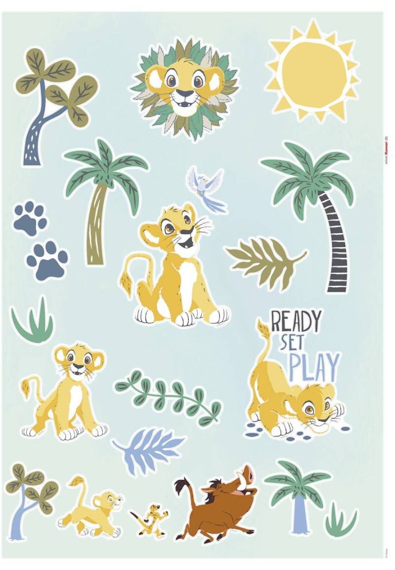Komar Dekosticker Lion King Palmtrees 50 x 70 cm von Komar