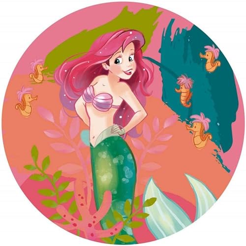 Komar Disney DOT runde und selbstklebende Vlies Fototapete von Disney - Ariel Happy Coral - Ø Durchmesser 125 cm - Meerjungfrau, Kindertapete, Kinderzimmer, Wandtattoo - DD1-017 Komar Disney DOT runde und selbstklebende Vlies Fototapete von Disney - Ariel Happy Coral - Ø Durchmesser 125 cm - Meerjungfrau, Kindertapete, Kinderzimmer, Wandtattoo - DD1-017 von Komar