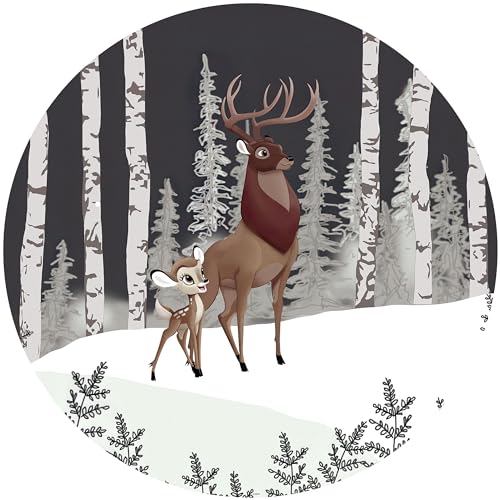 Komar Disney DOT runde und selbstklebende Vlies Fototapete von Disney - Bambi Great Prince - Ø Durchmesser 125 cm - Hirsch, Babyzimmer, Babytapete, Kinderzimmer, Wandtattoo - DD1-014 Komar Disney DOT runde und selbstklebende Vlies Fototapete von Disney - Bambi Great Prince - Ø Durchmesser 125 cm - Hirsch, Babyzimmer, Babytapete, Kinderzimmer, Wandtattoo - DD1-014 von Komar