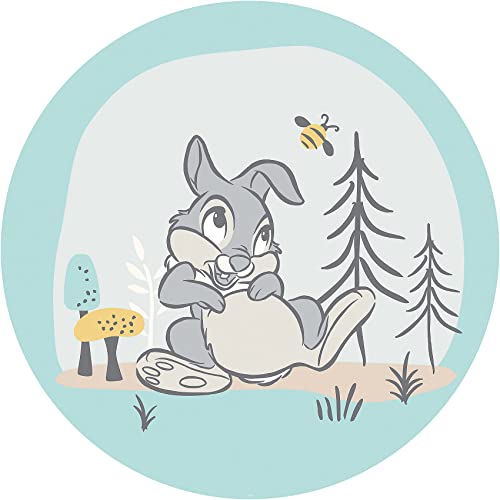 Komar Disney DOT runde und selbstklebende Vlies Fototapete von Disney - Bambi Thumper - Ø Durchmesser 125 cm - Haase, Reh, Babytapete, Babyzimmer, Kinderzimmer, Wandtattoo - DD1-044 von Komar