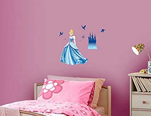 Komar Disney Deco-Sticker PRINCESS DREAM | 50x70cm | Wandtattoo, Wandsticker, Wandaufkleber, Wandbild, Prinzessin, Aschenputtel, Schloss, Kinderzimmer -14016h von Komar