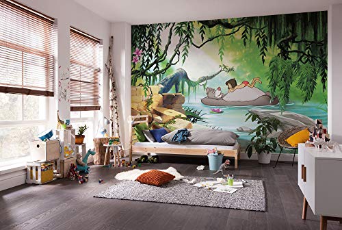 Komar Disney Fototapete | JUNGGLE Book Swimming with Baloo | Größe: 368 x 254 cm (Breite x Höhe) | Tapete, Kinder, Wand, Kinderzimmer, Dekoration | 8-4106 von Komar