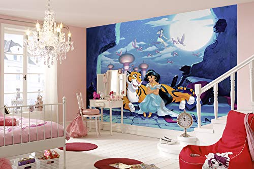 Komar Disney Fototapete | Waiting for Aladdin | Größe: 368 x 254 cm (Breite x Höhe) | Mädchen, Prinzessin, Tapete, Kinder, Wand, Kinderzimmer, Dekoration | 8-4115 von Komar