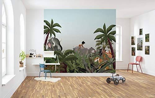 Komar Disney Vlies Fototapete | Jungle Book | Größe: 300 x 280 cm (Breite x Höhe), Bahnbreite 50 cm | Tapete, Wandbild, Dekoration, Wandbelag, Kinderzimmer, Schlafzimmer | DX6-020 von Komar