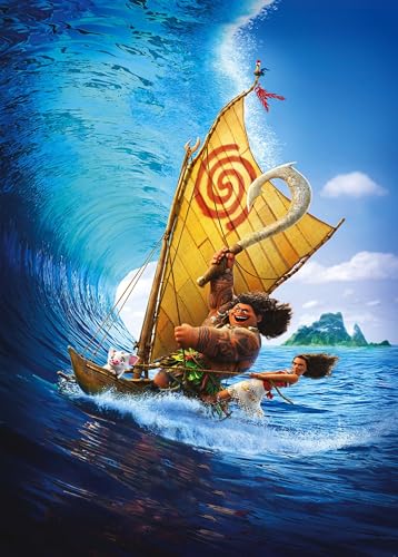 Komar Disney Vlies Fototapete - Moana Ride the Wave - Größe: 200 x 280 cm (Breite x Höhe) - Vaiana, Maui, Kinderzimmer, Tapete - IADX4-010 von Komar