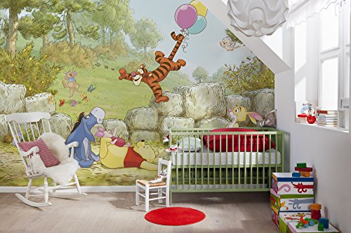 Komar Disney Winnie Ballooning | 368 x 254 cm | Tapete, Wand, Dekoration, Hundertmorgenwald, Pooh der Bär, Tigger, Esel | 8-460 Papier Fototapete, Paper, 368 x 254, 9 von Komar