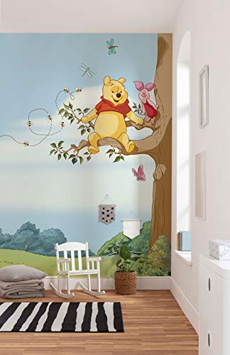 Komar Disney Winnie Pooh Tree Baby, Tapete, Kinder, Wand, Kinderzimmer, Dekoration-4-4116 Fototapete, Papier, bunt, Größe: 184 x 254 cm (Breite x Höhe), 4 Teile, 4 von Komar