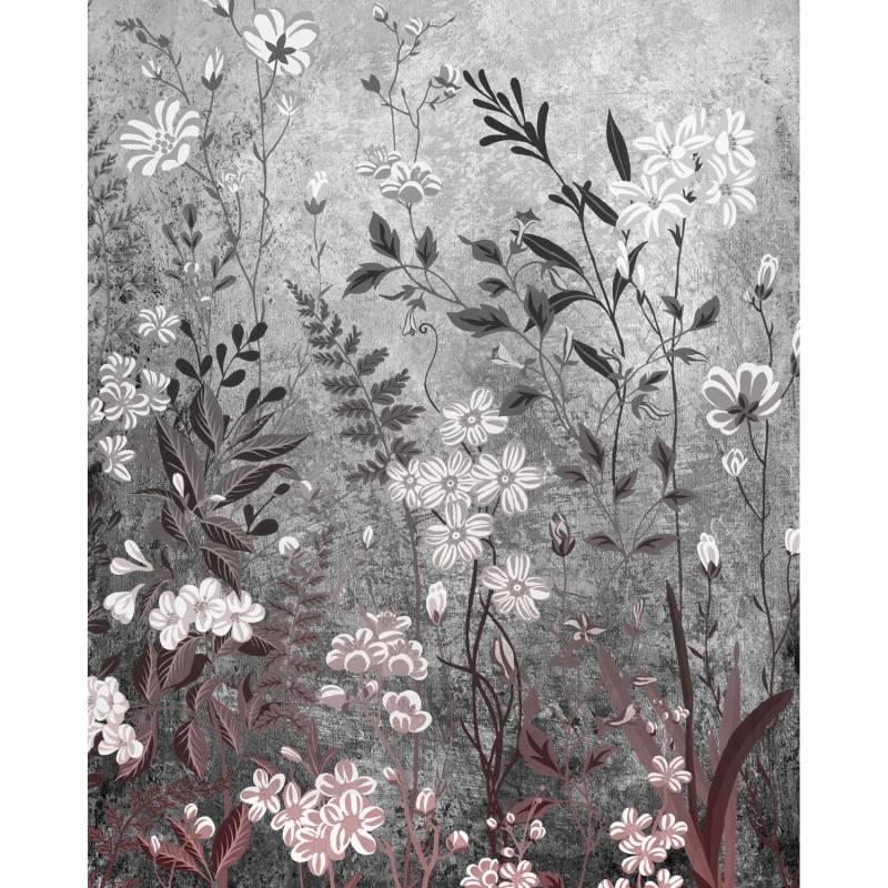 Komar Fototapete Blumen Grau 200 x 250 cm 611180 von Komar