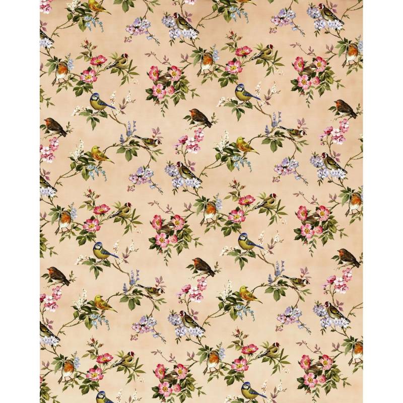 Komar Fototapete Blumen und Vögel Multicolor 200 x 250 cm 611171 von Komar