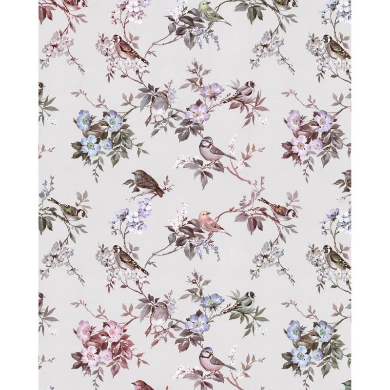 Komar Fototapete Blumen und Vögel Multicolor 200 x 250 cm 611174 von Komar