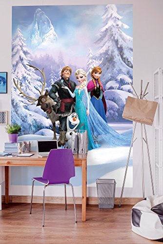 Komar Fototapete | Disney | FROZEN WINTER LAND | 184 x 254 cm | Tapete, Wand, Dekoration, Wandbelag, Wandbild, Wanddeko, Kiderzimmer, Anna, Elsa | 4-498 von Komar