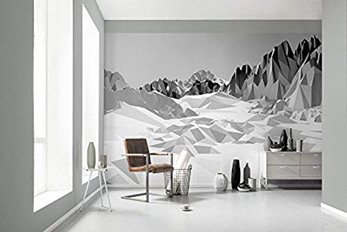 Komar Fototapete | ICEFIELDS | 368 x 254 cm | Tapete, Wand Dekoration, 3D, Berglandschaft, Design, Grafik, Abstrakt, Schlafzimmer | 8-208 von Komar