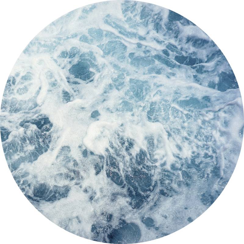 Komar Vlies Fototapete Dot Ocean Twist Ø 125 cm, selbstklebend von Komar