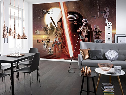 Komar - Fototapete STAR WARS EP7 COLLAGE - 368 x 254 cm - Tapete, Wand, Dekoration, Wandbelag, Wandbild, Wanddeko, Universum, Galaxy, Laserschwert - 8-492 von Komar