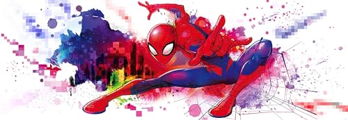 Komar Fototapete - Spider-Man Graffiti Art - Größe 368 x 127 cm (Breite x Höhe), 4 Teile, inklusive Kleister - Tapete, Kinderzimmer, Marvel - 4-4123 von Komar