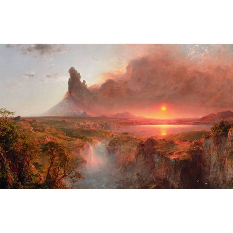 Komar Fototapete The Andes Grau Rosa und Grün 400 x 250 cm 610029 von Komar