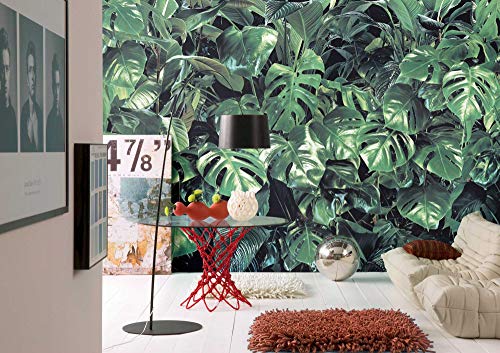 Komar Fototapete Verdure im Regenwald-Design | für Küche, Postertapete für Wohnzimmer, Schlafzimmer oder Badezimmer | Wandtapete in der Größe 368 x 254 cm | 8-333, grün von Komar