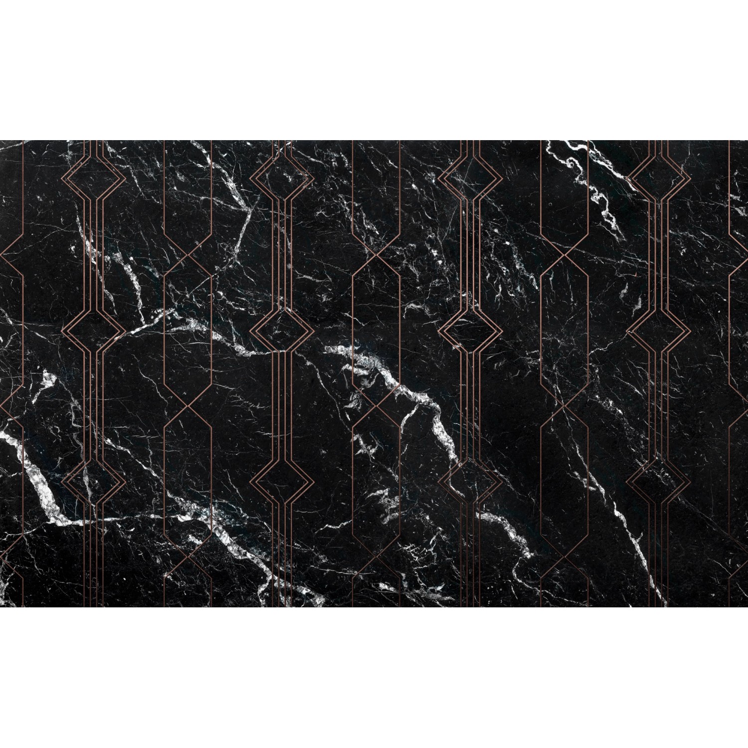 Komar Fototapete Vlies Marble Black  400 x 250 cm von Komar