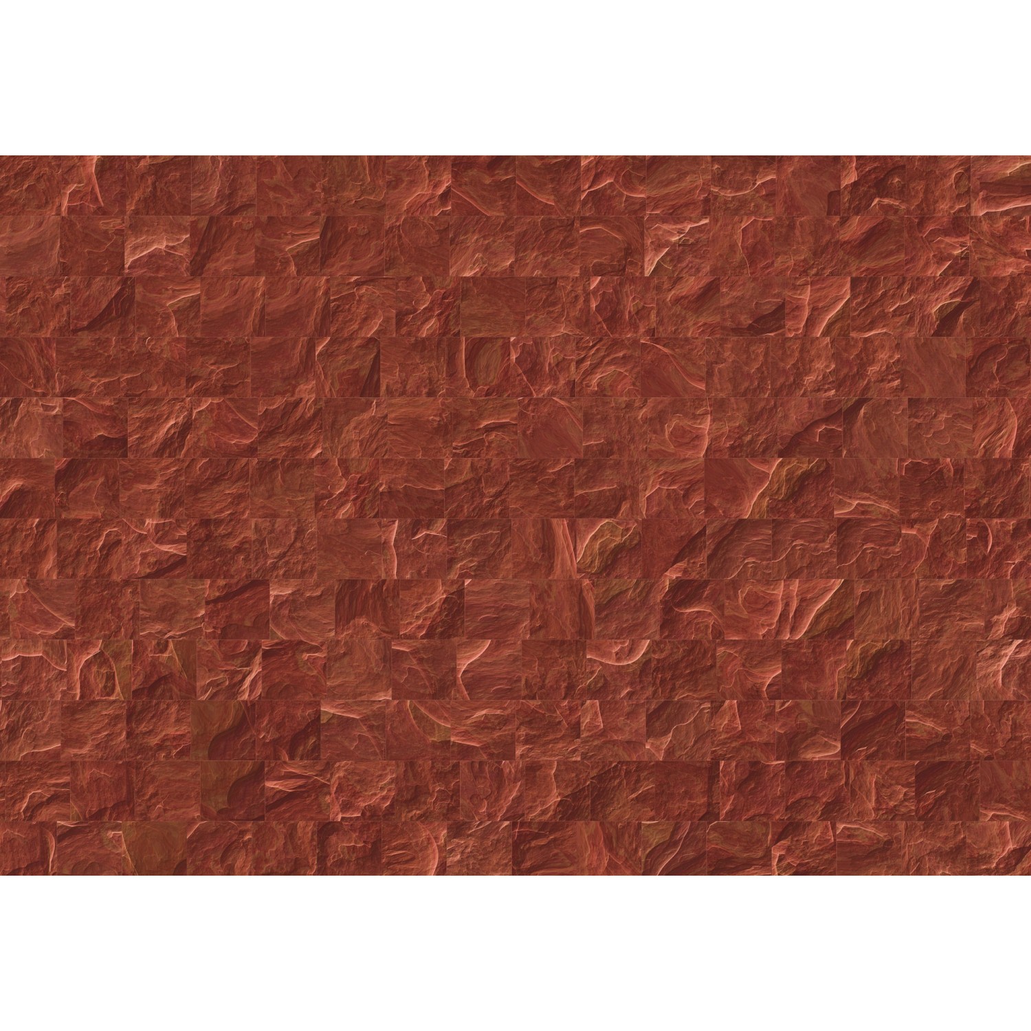Komar Fototapete Vlies Red Slate Tiles  400 x 280 cm von Komar