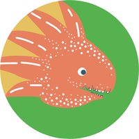 Komar Fototapete "Vlies selbstklebend - Little Dino Proto - Größe 125 x 125 cm", bedruckt, Wohnzimmer, Schlafzimmer von Komar