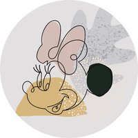 Komar Fototapete "Vlies selbstklebend - Minnie Line Art - Größe 125 x 125 cm", bedruckt, Kinderzimmer von Komar