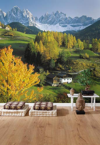 Komar Fototapete mit Bergmotiv Südtirol - Grösse 368 x 254 cm - Wand Wandbild Tapete von Komar