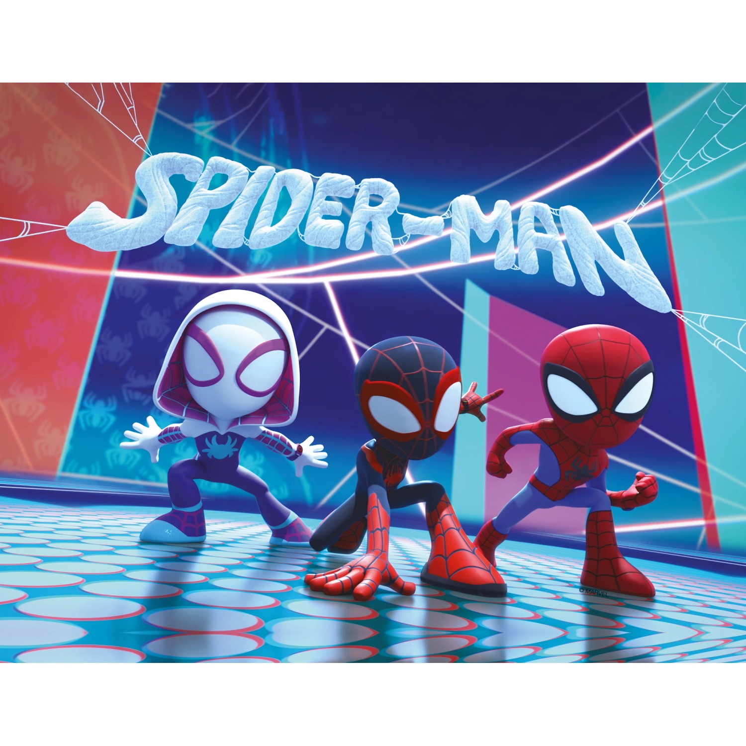 Komar Keilrahmen Spiderman Glowy Spideys 30 cm x 40 cm von Komar