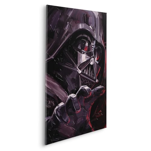 Komar Keilrahmenbild - Star Wars Darth Vader Acryl - Größe: 60 x 90 cm - Kinderzimmer, Wanddekoration, Grau,Rot von Komar