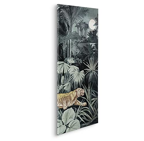 Komar Keilrahmenbild im Echtholzrahmen - Creeping Tiger - Größe 40 x 90 cm - Wandbild, Kunstdruck, Wanddekoration, Design, Wohnzimmer, Schlafzimmer von Komar